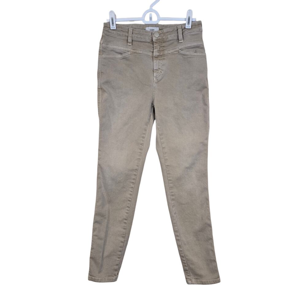 Women's Closed Skinny Pusher Khaki Denim Jeans | Size 28